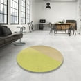 thumbnail image 4 of Ahgly Company Tapis d'Intérieur Lavables en Machine, Carrés Transitionnels, Jaune Vif, 4' Carré, 4 of 7