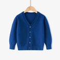 thumbnail image 3 of GYRATEDREAM Toddler Boys Girls Cardigan Sweater Autumn/Winter Solid Color Knitted Jacket Party Birthday Baby Hoodie Jacket for 6Y Blue, 3 of 9