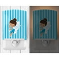 thumbnail image 2 of Caroline's Treasures BB6910CNL Fairy Blue Stripes Ceramic Night Light, 6x4x3", multicolor, 2 of 2