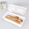 thumbnail image 4 of Plastic Trays Chopsticks Box Drain Drying Holder Silverware Pallet Utensil for Drawer, 4 of 6