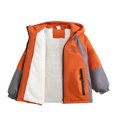 thumbnail image 5 of Swanpen Boys Winter Lined Hooded Jacket, Color Block Windproof Thick Padded Coat, Warm Thermal Kids Outerwear for Cold Weather, 5 of 5