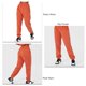 thumbnail image 5 of Pantalones deportivos para mujer con bolsillo deslizante, pantalones deportivos cálidos de felpa de cintura alta para exteriores para otoño invierno naranja M, 5 of 6