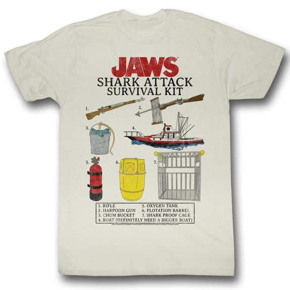 Jaws Survival Kit Natural Adult T-Shirt