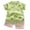 Green, variant on Ruyang Toddler Boy Summer Outfit Short Sleeve Stand Collar Shirt and Elastic Waist Shorts Breathable Casual Clothes 2 Piece