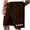Brown Athletic Shorts, variant on HOOMEUMY Men's Summer Shorts Drawstring Elastic Waist Solid Color Beach Shorts with Pockets Sports Running Shorts Green XXXXL