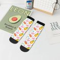 thumbnail image 5 of Salouo Flamingo And Pineapple Pattern Unisex Middle Tube Socks,Middle-Finger Knee High Socks Over The Calf Tube Stocking Crew Stockings for Women and Men Tube Socks, 5 of 8