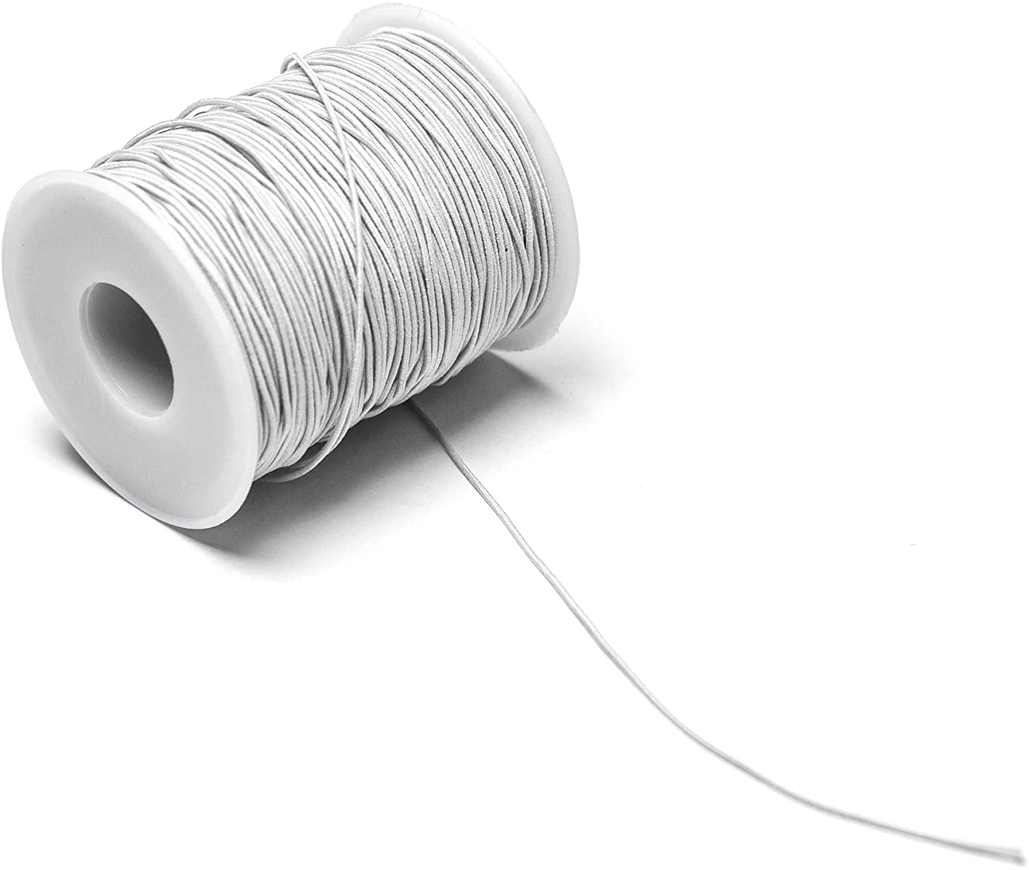 Bastex 1mm White Beading Cord Thread. Small Stretchy String for Jewelry Making, Bracelet