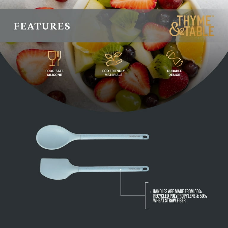 Thyme & Table Spatula and Spoon Set with Recycled Wheat Fiber