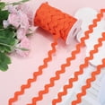 thumbnail image 3 of 1 set Polyester Wave Lace Trim Ribbon Wave Bending Lace Trim Clothes Accessories Orange Red 3/8 inch(10mm) 24.5~25 yards, 3 of 8
