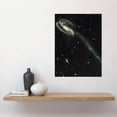 thumbnail image 2 of Hubble Space Telescope Image The Tadpole Spiral Galaxy Gravitational Forces Pair Collision Create Long Tail Gas Blue Star Birthing Debris Large Wall Art Poster Print Thick Paper 18X24 Inch, 2 of 5