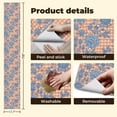 thumbnail image 5 of Cottagecore Peel and Stick Wallpaper 17.7in x 9.8ft Vintage Blue Floral Peach Gingham Contact Paper Vinyl Waterproof Self Adhesive Wall Paper for Bedroom Shelf Cabinet Renter Friendly, 5 of 8