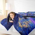 thumbnail image 4 of Feelyou Ocean Sailboat Nautical Queen Comforter Set, Mystic Galaxy Moon Bedding Sets, Vintage Oil Printing Reversible Bedding Comforter Set, Microfiber Bedroom Decor, 3-Piece, 4 of 8