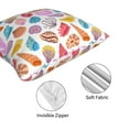 thumbnail image 4 of Throw Pillow Covers, Colorful Cartoon Shell Conch Soft Square Pillow Cases with Invisible Zipper for Couch Bed Sofa, Farmhouse Fall Home Decor 18"x18", 4 of 7