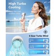 thumbnail image 3 of Ventilador portátil AGEYOU, recargable, 4000 mAh, 6 velocidades, 3 of 6