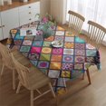 thumbnail image 2 of Boho Bohemia Flower Rectangle Tablecloth 60"x84",Waterproof Polyester Rectangle Table Cloth, Wipeable Spillproof Polyester Tablecloth for Dining, Camping, Indoor and Outdoor, 2 of 5