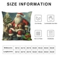 thumbnail image 5 of Orinice Santa Claus Reindeer Christmas Tree Graphic Decorative Throw Pillow Cover for Home Couch Living Room Sofa Bedroom, Winter Season Car Cushion Pillowcase, 1PC 18x18in, 5 of 5