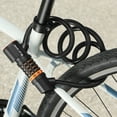 thumbnail image 4 of Pebbuoy Bicycle Lock with LED Tail Light Shear-Resistant Anti-Theft 5 Digit Resettable Combination Bike Cable Lock Accessories, 4 of 6