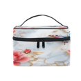 thumbnail image 2 of DIXRUYEE Train Case Cosmetics Organizer Fashion Butterfly Among Blushing Roses Printed Size: 9x6.2x6.5 in, 2 of 5