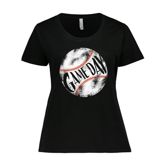 Inktastic Game Day Distressed Baseball Women's Plus Size T-Shirt
