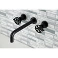 thumbnail image 2 of Kingston Brass KS8020RX Belknap Two-Handle 3-Hole Wall Mount Roman Tub Faucet in Matte Black, 2 of 7