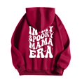 thumbnail image 4 of WEAIXIMIUNG Sweat à Capuche Rayé pour Femmes Grande Taille Manches Longues Imprimé Graphique avec Cordon de Serrage, 4 of 6