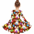 thumbnail image 7 of Xdegoge Classic Kids Girls Easter Dress Cute Bunny Egg Graphic Printed Tween Summer Sundress Knee Length Swing Long Sleeve Spring Holiday Event Outfit Casual Daily Play Wear for Teen, 7 of 7