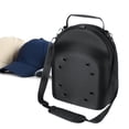 thumbnail image 1 of Bolsa de transporte para gorras de béisbol, estuche protector de 6 gorras, organizador de EVA multiusos, mochila, estuche rígido portátil con asa para Negro Macarena Estuche de viaje para sombreros, 1 of 8