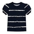 thumbnail image 2 of JOANKDMI Puff Sleeve Striped T Shirts Girls 8-9 Crewneck Short Sleeve Casual Tops Trendy Summer Graphic Basic Tees Pullover Blouse for Kids Everyday School Wear, 2 of 8