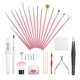 thumbnail image 2 of Professional Nail Art Tool Cuticle Trimming Grinder Pusher Set Gel Brushes Kit, 2 of 5