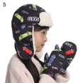 thumbnail image 1 of 1 Ensemble Chapeau Gants Motif Animal Camouflage Automne Hiver Chaud avec Rabat pour Extérieur, 1 of 10