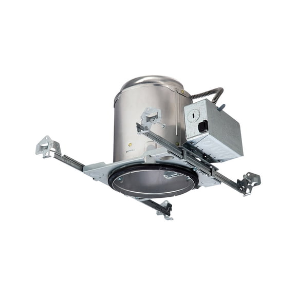 Halo E5ICAT E26 Series Recessed Lighting New Construction Insulation Contact Rated Air-Tite Housing, 6", Aluminum
