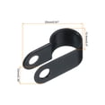 thumbnail image 2 of R-Type Cable Clamps, 10.4mm 0.4 Inch Cable Organizer Cord Clips Black, 500pcs, 2 of 5