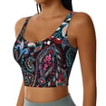 thumbnail image 2 of Naloa Paisley Sports Bras for Women,Sports Bras for Women High Support with Removable Pads-X-Large, 2 of 8