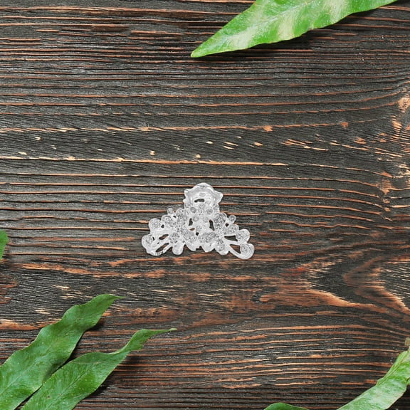 SEWCHICS Mini Rhinestone Bridal Hair Clip with Floral Design, Metal Material, Elegant Wedding Hair Accessory