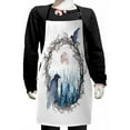 thumbnail image 1 of Nature Kids Apron, Foggy Forest Crow Full Moon Watercolor Bare Branches on Plain Background, Boys Girls Apron Bib with Adjustable Ties for Cooking Baking Painting, Blue Grey Pale Salmon, by Ambesonne, 1 of 2