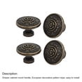 thumbnail image 4 of Unique Bargains 4 Pack Metal Drawer Cabinet Handles Knobs Bronze Tone Finish, 4 of 5