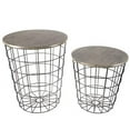 thumbnail image 2 of Lavish Home (Gris) Tables d'Appoint Gigognes avec Rangement, 2 of 5