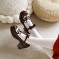 thumbnail image 4 of SACFOF Womens Sweet Cute Kawaii Platform Cosplay Shoes Chunky Mid Heels Mary Janes with Bow Buckles Strappy Pumps, 4 of 6