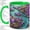 Green, variant on Amethyst River Coffee Mug, Floral Crystal Art, Calm Daily Tea Sips at Home