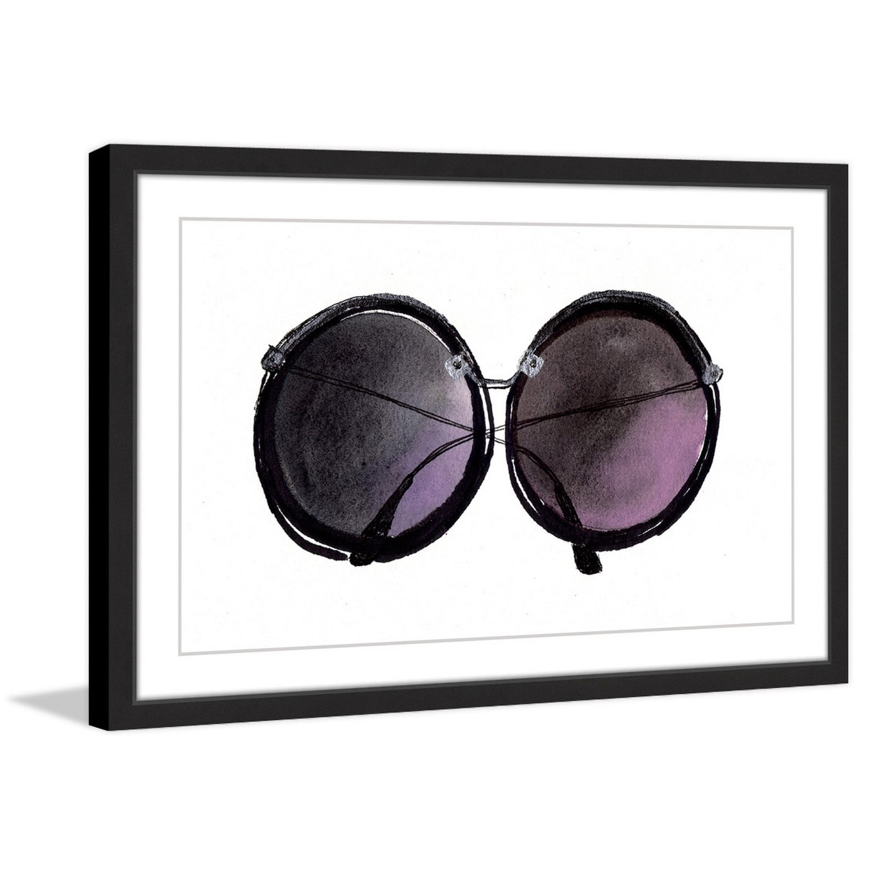 Marmont Hill "Black Sunglasses" by Christine Lindstrom Framed Painting Print