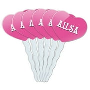 Ailsa Heart Love Cupcake Picks Toppers - Set of 6