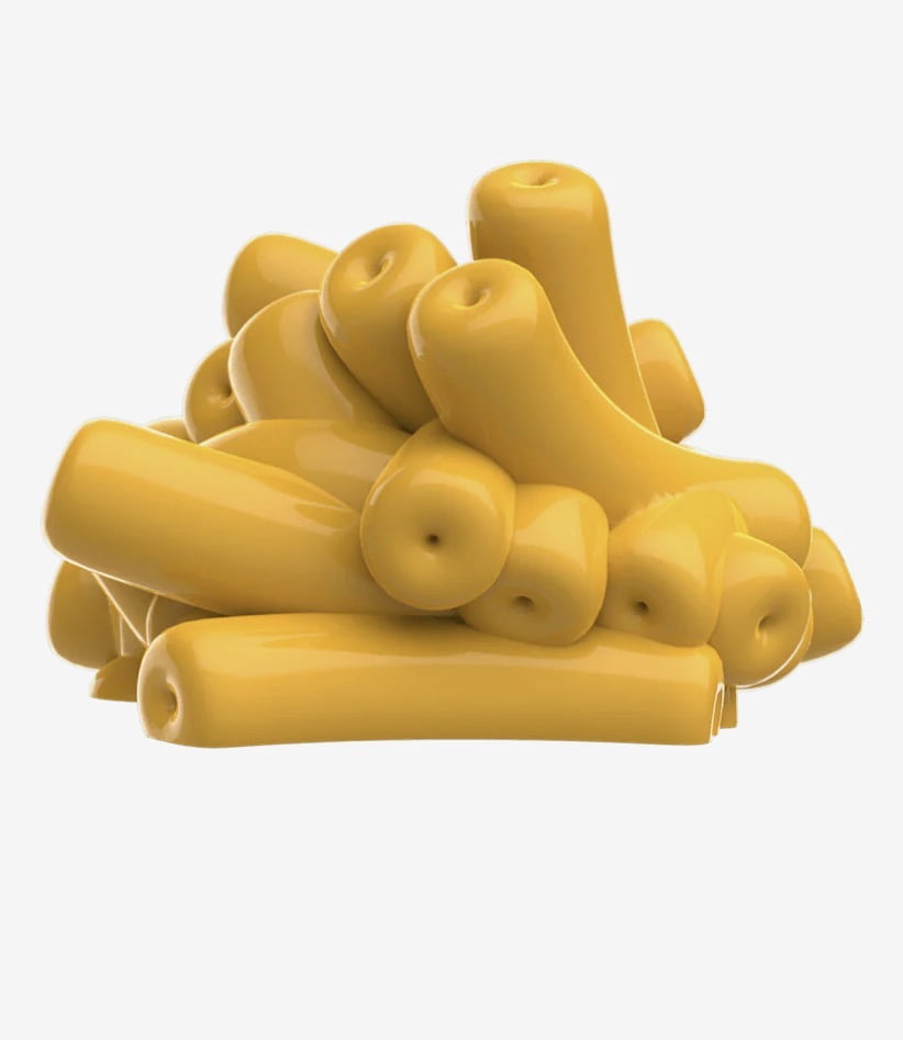 mac and cheese stress reliever , fidget , sensory squishi