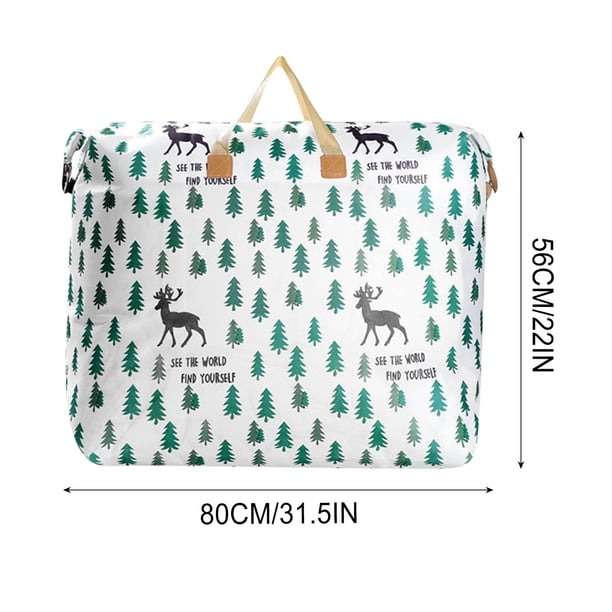 Largecapacity Storage Bag With Handle Largecapacity Storage Bag Foldable Storage Bucket For Quilt Blanket