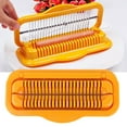 thumbnail image 4 of Banana Slicer for Kitchen Tools, ABS + Stainless Steel Fruit Salad Peeler Cutter, Kids Vegetable Chopper for Sausage Hotdogs Hot Dog, Strawberry, Grape, 4 of 12