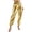 Gold, variant on Women's Shiny Hip Hop Pants Metallic Sparkle Wetlook Streetwear Casual Fitted Lightweight Retro Disco Hippie Club Pants Trousers