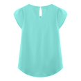 thumbnail image 5 of Blouses for Women Women's Fashion Printed Short-sleeved Button Round Neck Casual Tops, 5 of 5