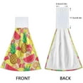 thumbnail image 4 of GZHJMY Tropical Fruit Hanging Kitchen Towels Set of 2 Summer Pineapple Soft Dish Cloth Tie Towel Washable Hand Towel for Bathroom Tabletop, 4 of 7