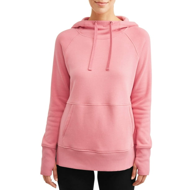 Athletic Works Women's Athleisure Fleece Tunic Hooded Sweatshirt