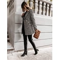 thumbnail image 5 of utcoco Womens 2026 Fashion Tweed Blazers Business Casual Double Breasted Open Front Plaid Blazer Jackets, 5 of 6