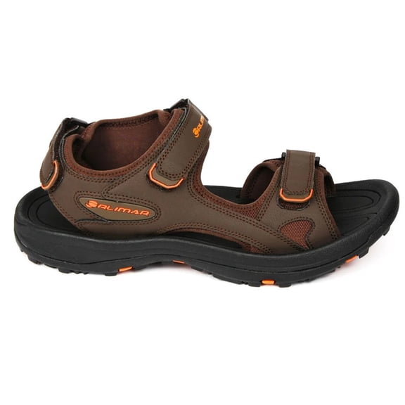 Orlimar Men's Hook and Loop Closure Spikeless Golf Sandal, 9 Medium Brown -